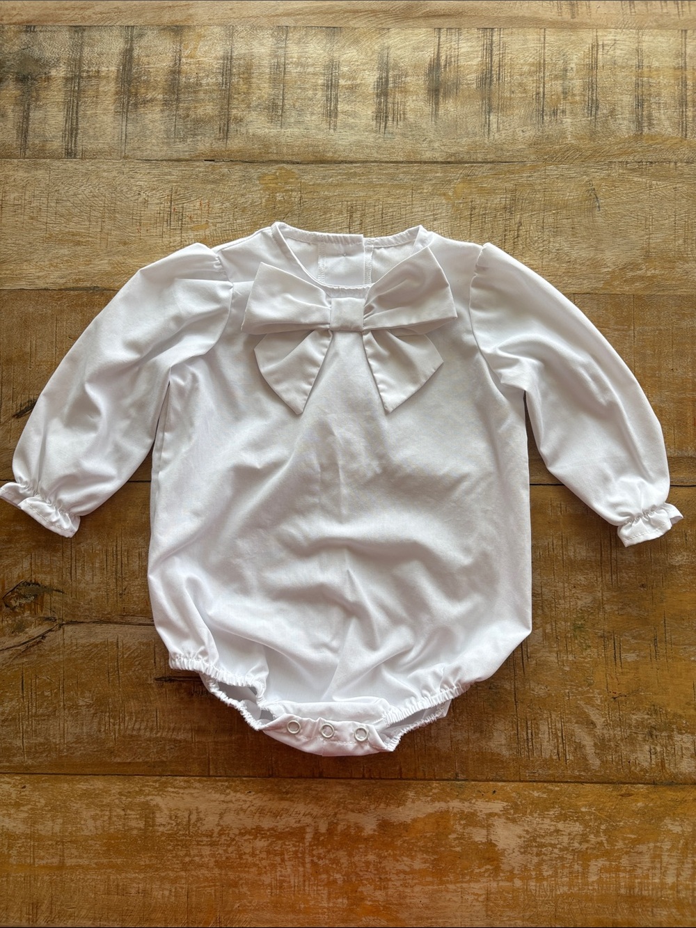 TBBC White Blouse One-Piece with Bow 6-12m